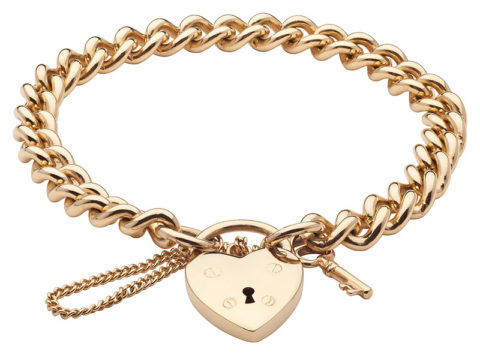 ladies 9ctYellow gold padlock bracelet | Wishart Jewellers